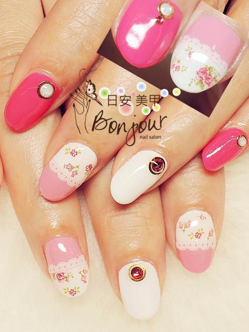 鄉村花園風光療指甲 - 台北東區美甲:日安美甲 Bonjour Nail Salon