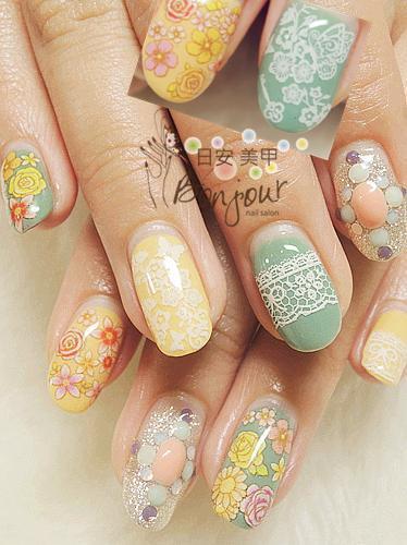 春系花園風光療指甲 - 台北東區美甲:日安美甲 Bonjour Nail Salon