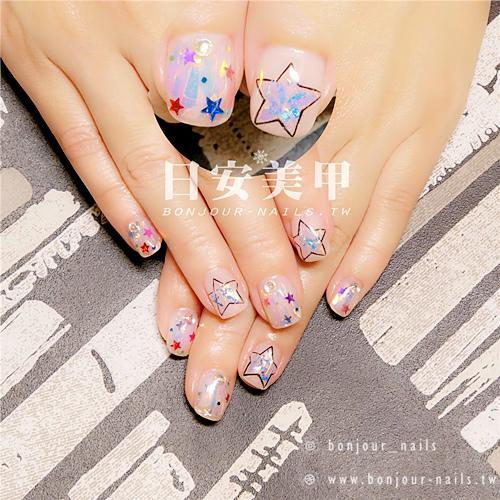 東區美甲.日安美甲小童趣～燦麗的五角星大集合 