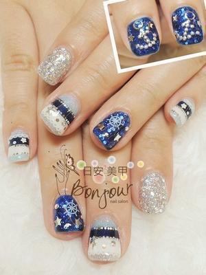 夏日海洋風光療指甲 - 台北東區美甲指甲彩繪:日安美甲 Bonjour Nail Salon