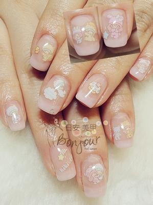 法式KiKiLaLa造型 - 台北東區美甲指甲彩繪:日安美甲 Bonjour Nail Salon