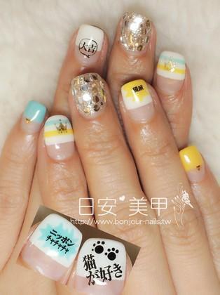 台北東區美甲-日安美甲 -小文青風格光療指甲 Bonjour Nail Salon