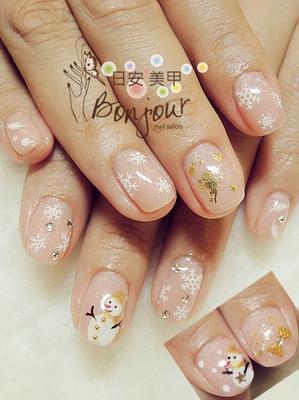 聖誕風格光療指甲6 - 台北東區美甲:日安美甲 Bonjour Nail Salon
