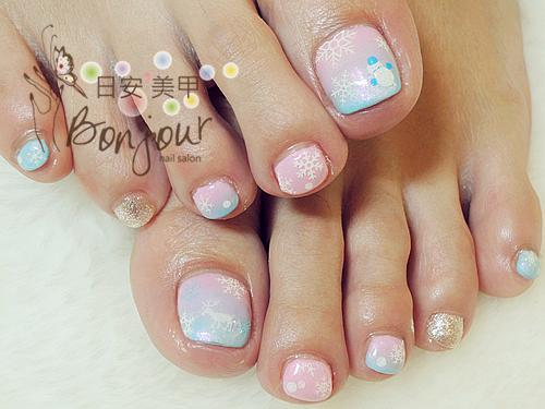 聖誕風格光療指甲9 - 台北東區美甲:日安美甲 Bonjour Nail Salon